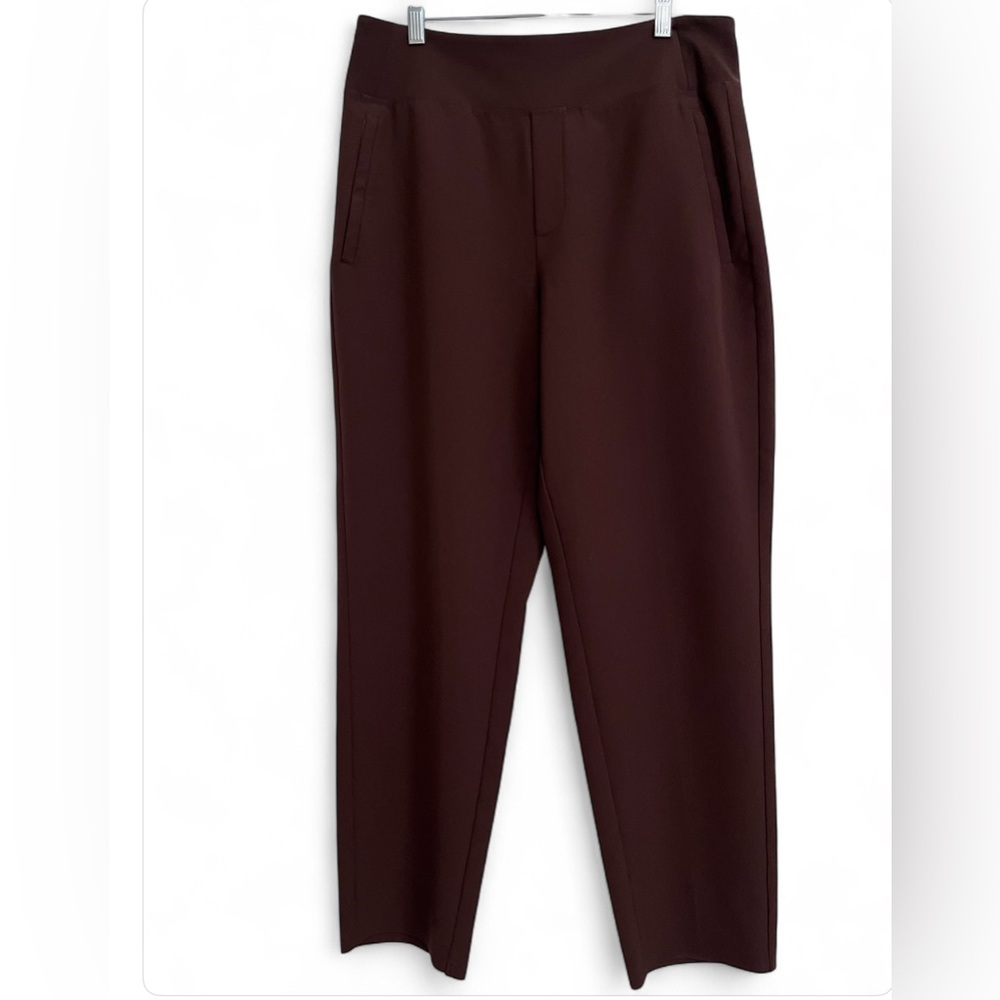 Athleta Straight-Leg Trousers in Dark Brown